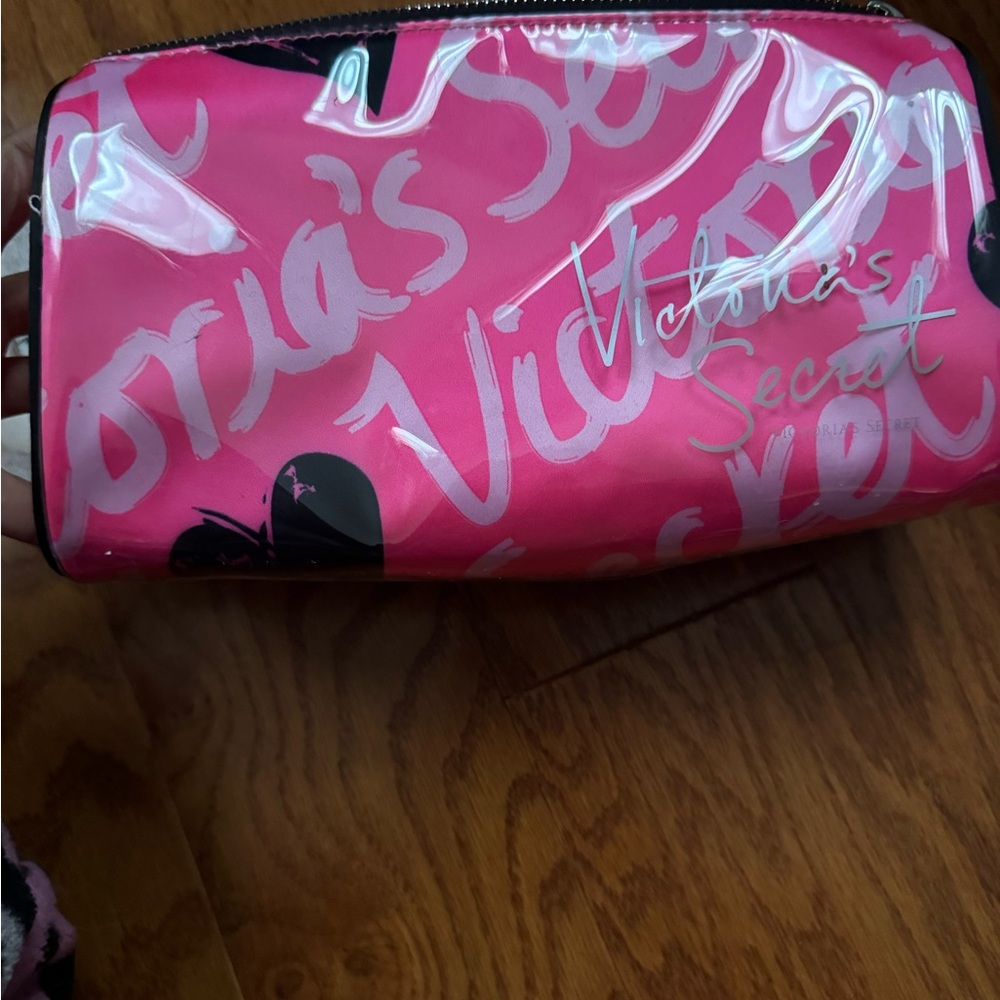 Victoria's Secret Hot Pink Logo Cosmetic Pouch